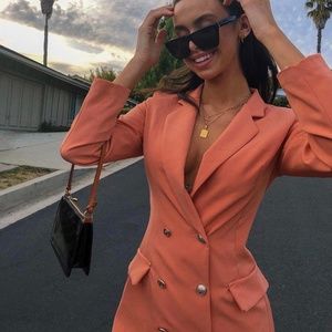 Peach Missy Empire suit dress